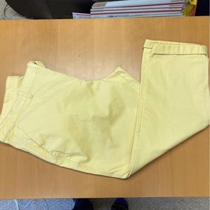 Gap Factory girlfriend khakis, butter yellow, size 16.
